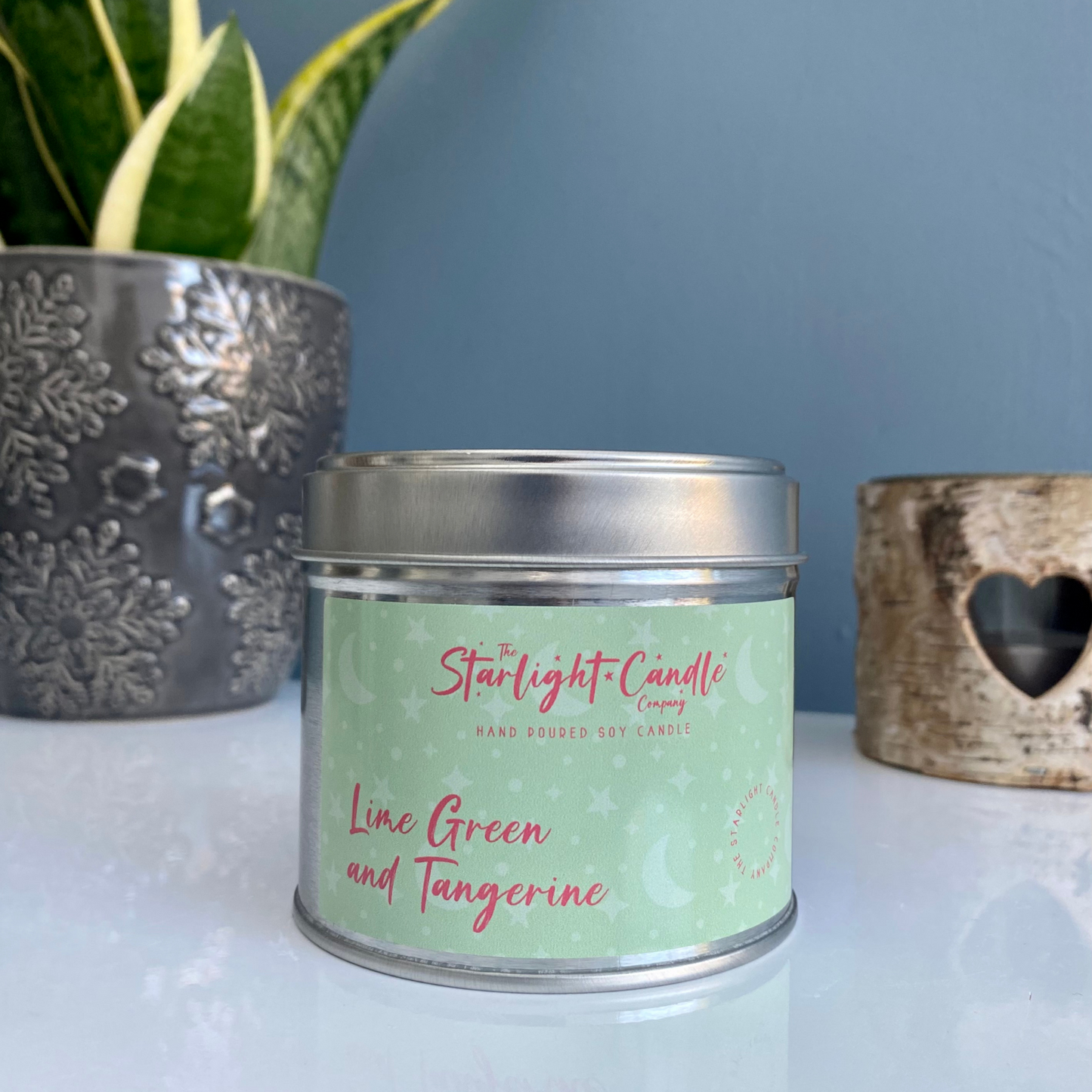 Lime Green & Tangerine Soy Candle